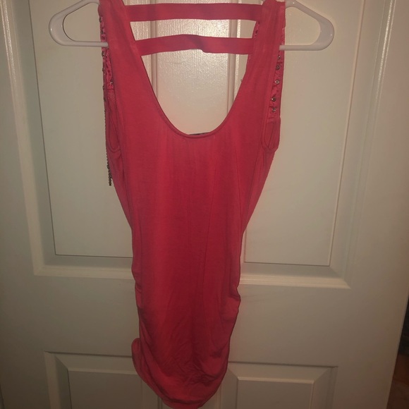 Coral dressy tank top - Picture 3 of 6